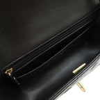 Black Fabric Chanel Shoulder Bag