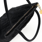 Black Fabric Chanel Tote
