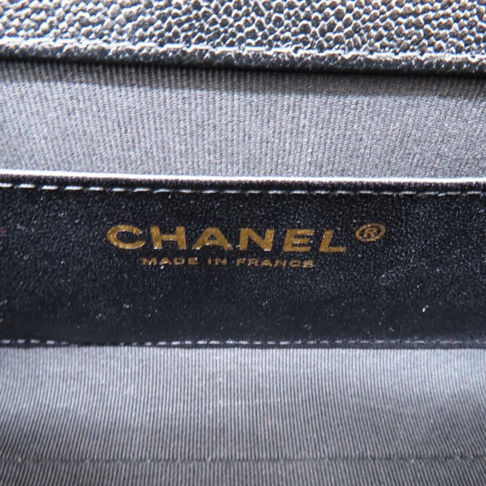 Black Fabric Chanel Shoulder Bag