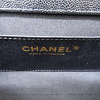 Black Fabric Chanel Shoulder Bag