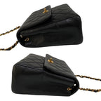 Black Fabric Chanel Shoulder Bag