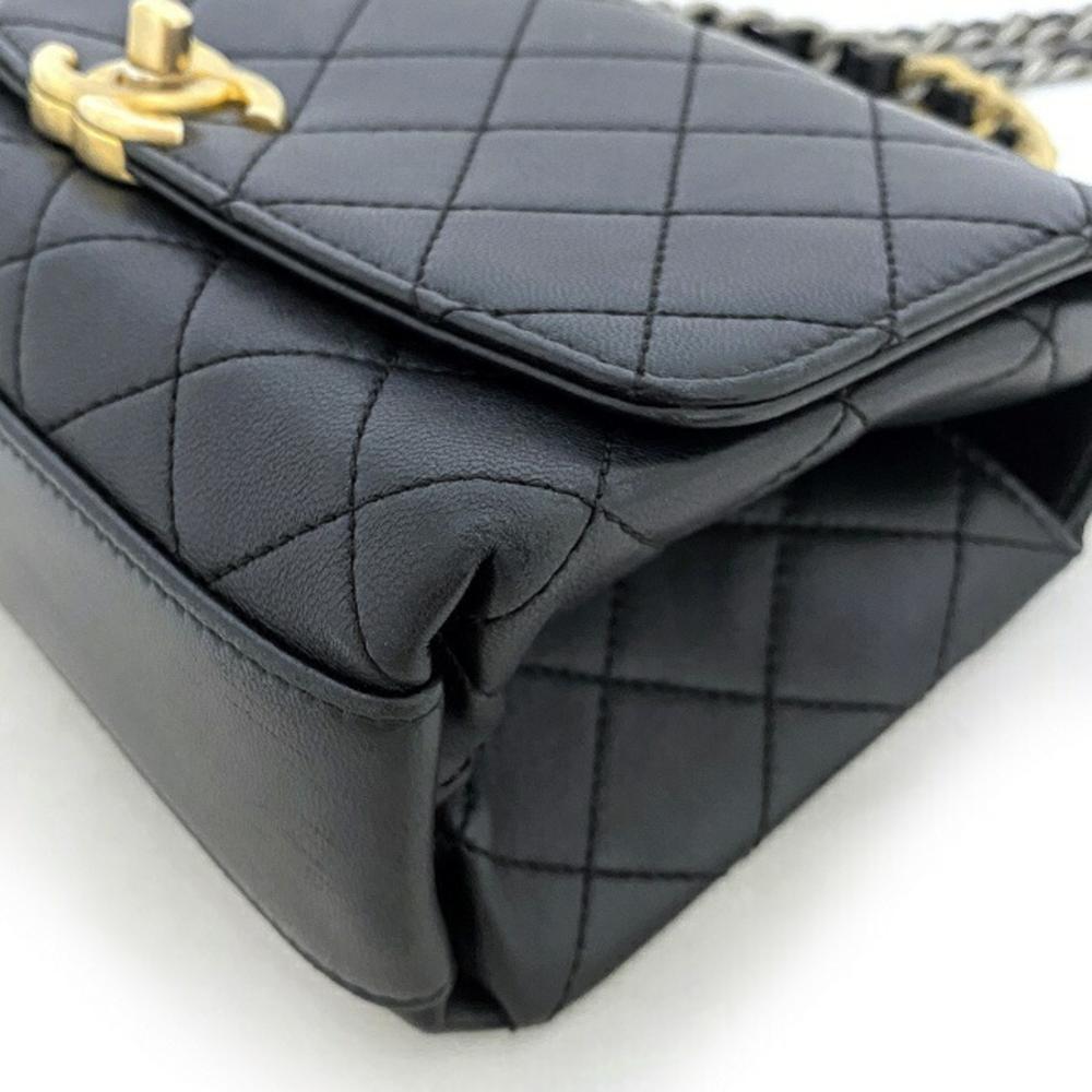 Black Fabric Chanel Shoulder Bag