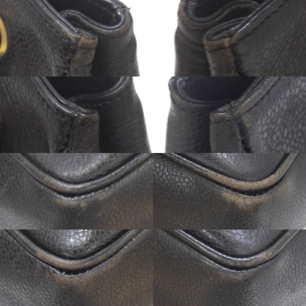 Black Fabric Chanel Bucket Bag