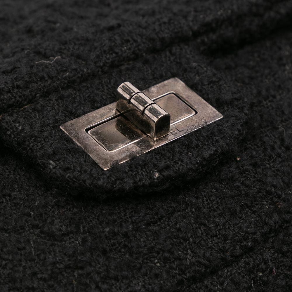 Black Fabric Chanel Flap Bag