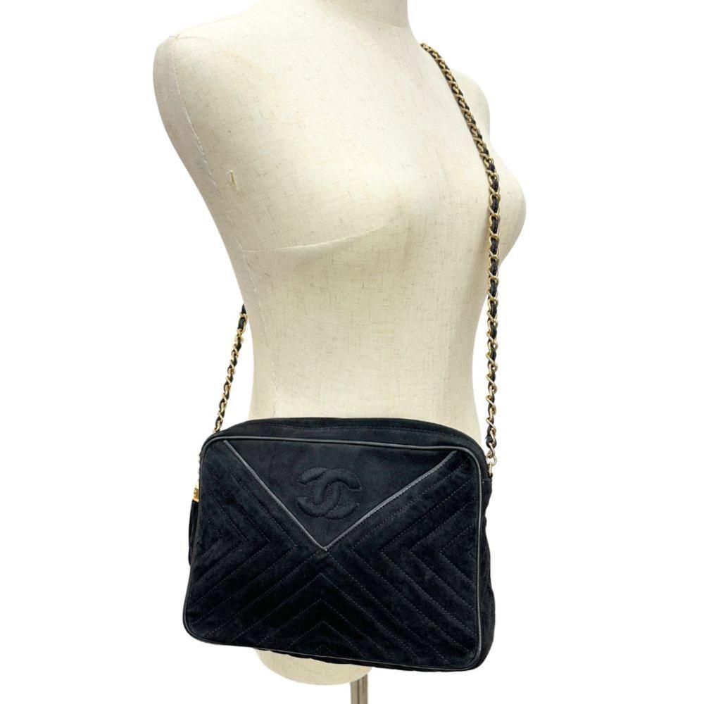 Black Fabric Chanel Travel Bag