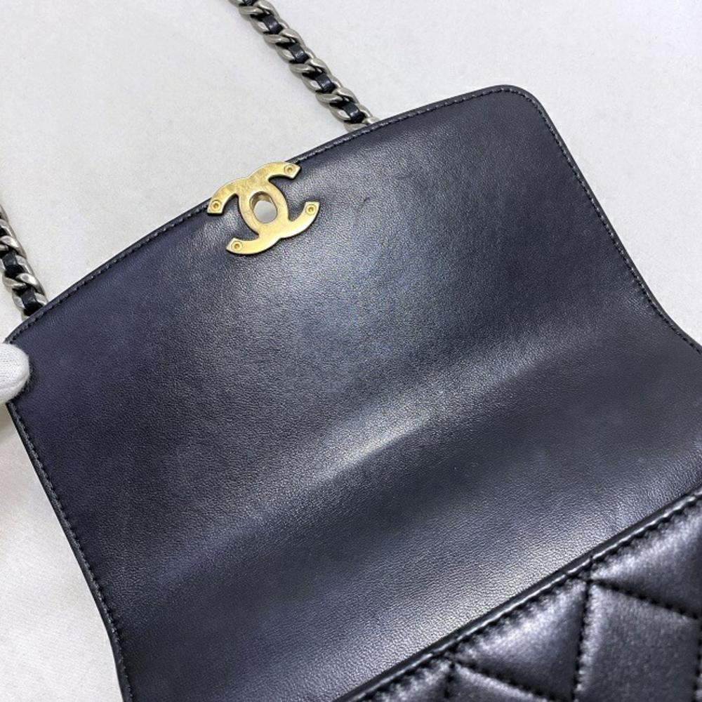 Black Fabric Chanel Shoulder Bag