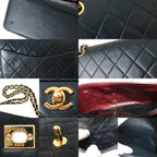 Black Fabric Chanel Flap Bag