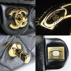 Black Fabric Chanel Flap Bag