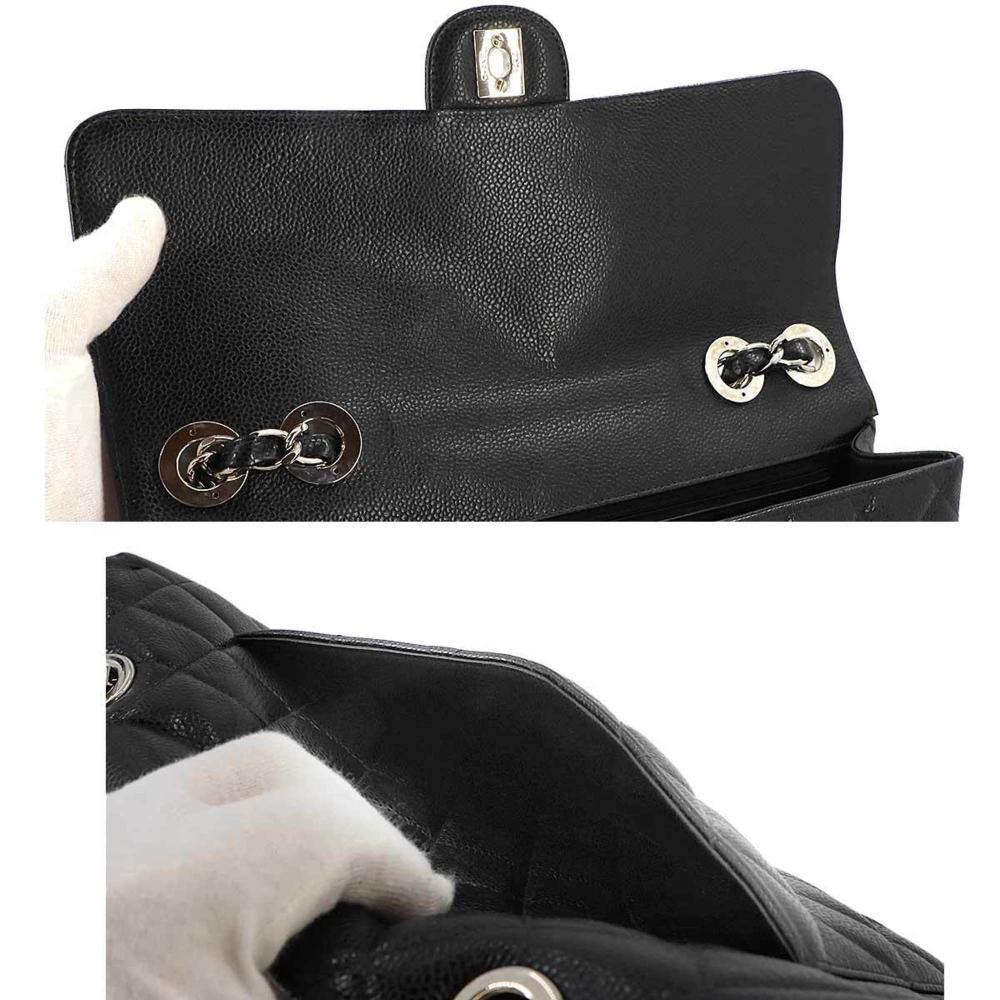 Black Fabric Chanel Shoulder Bag
