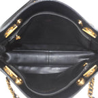 Black Fabric Chanel Bucket Bag