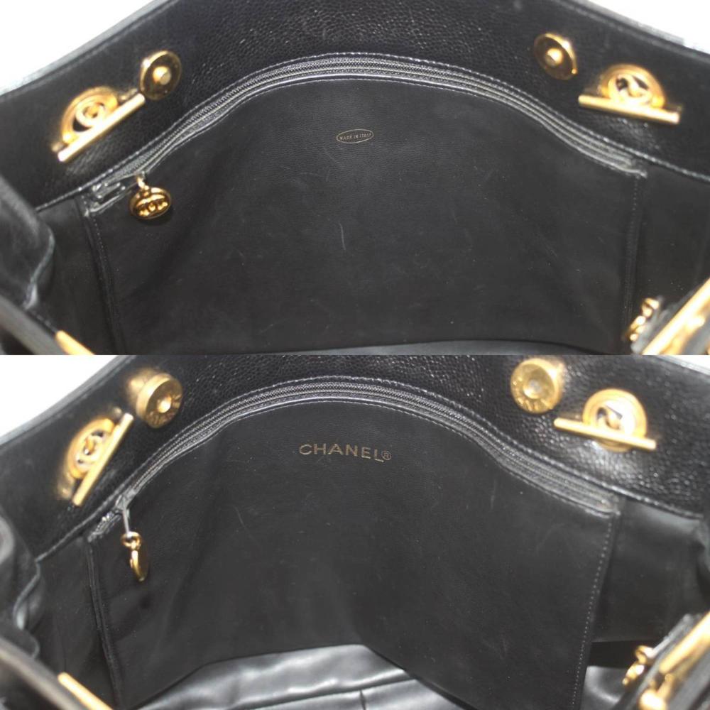 Black Fabric Chanel Bucket Bag