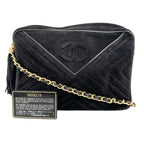 Black Fabric Chanel Travel Bag