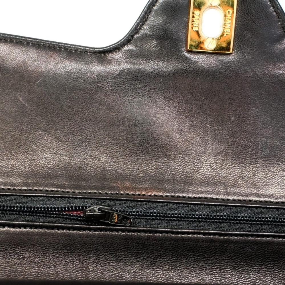 Black Fabric Chanel Flap Bag