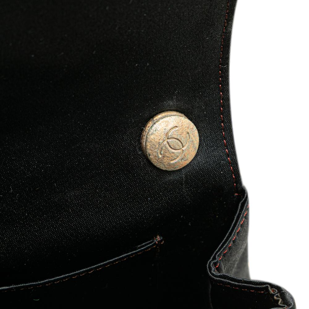 Black Fabric Chanel Flap Bag