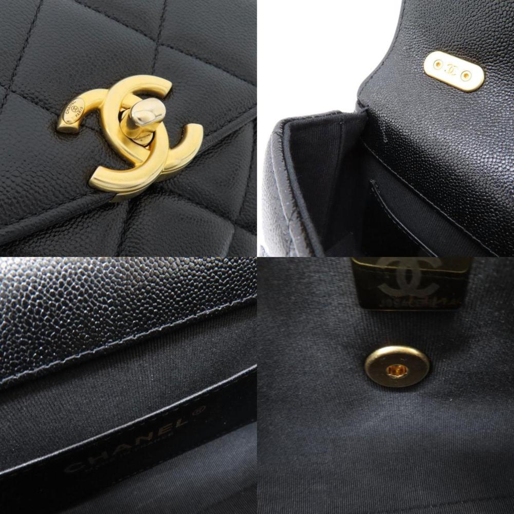 Black Fabric Chanel Shoulder Bag