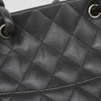 Black Fabric Chanel Shoulder Bag