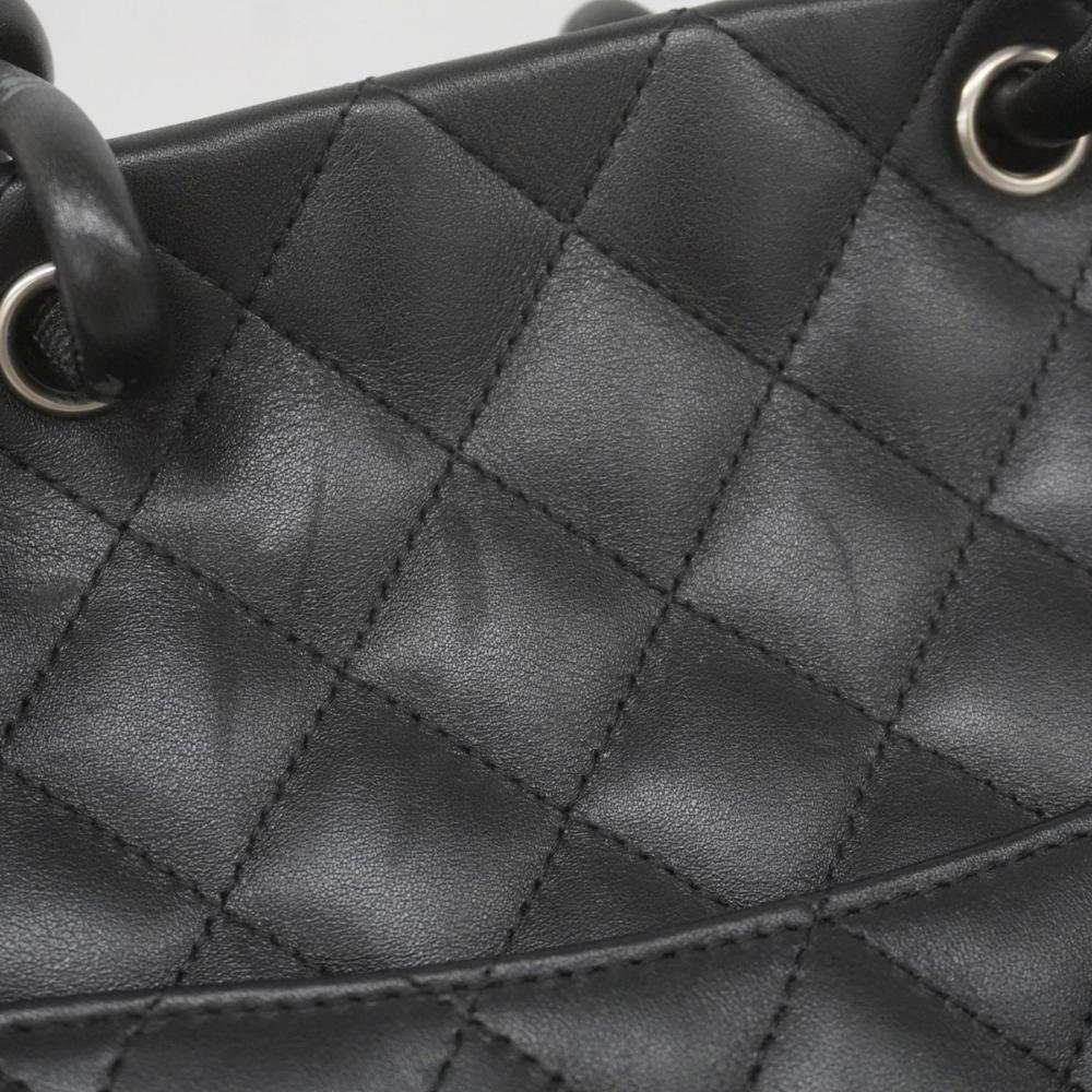 Black Fabric Chanel Shoulder Bag