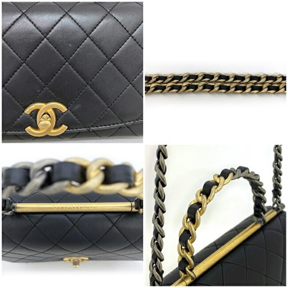 Black Fabric Chanel Shoulder Bag