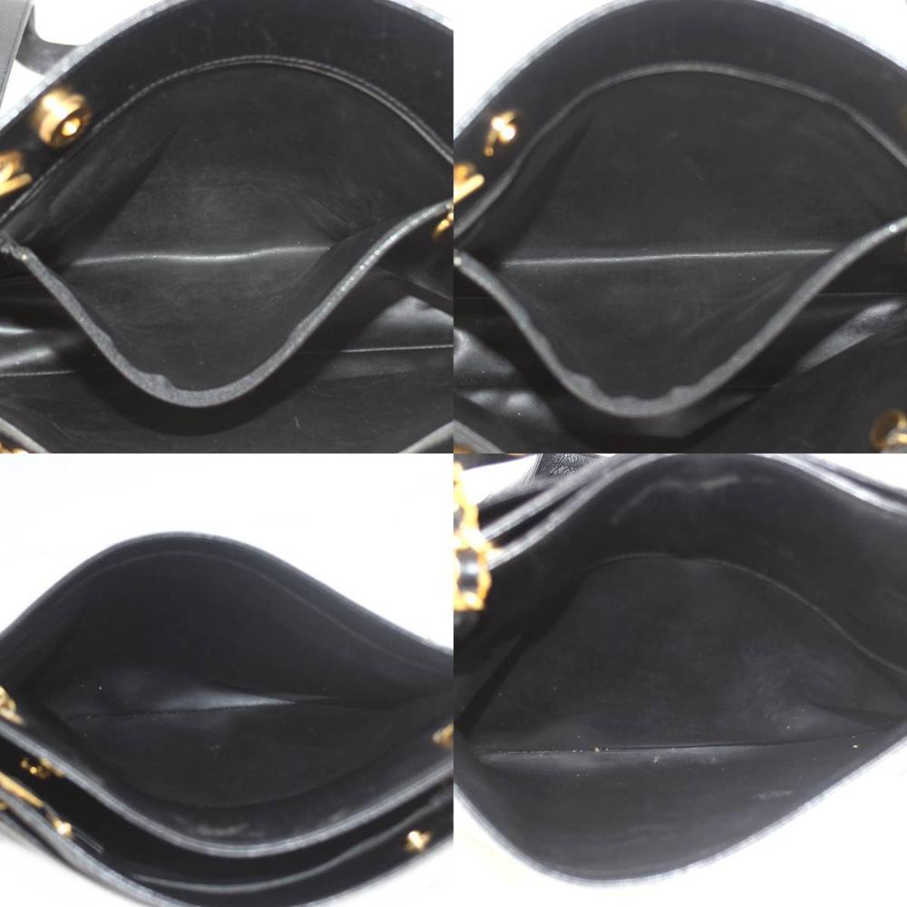 Black Fabric Chanel Bucket Bag