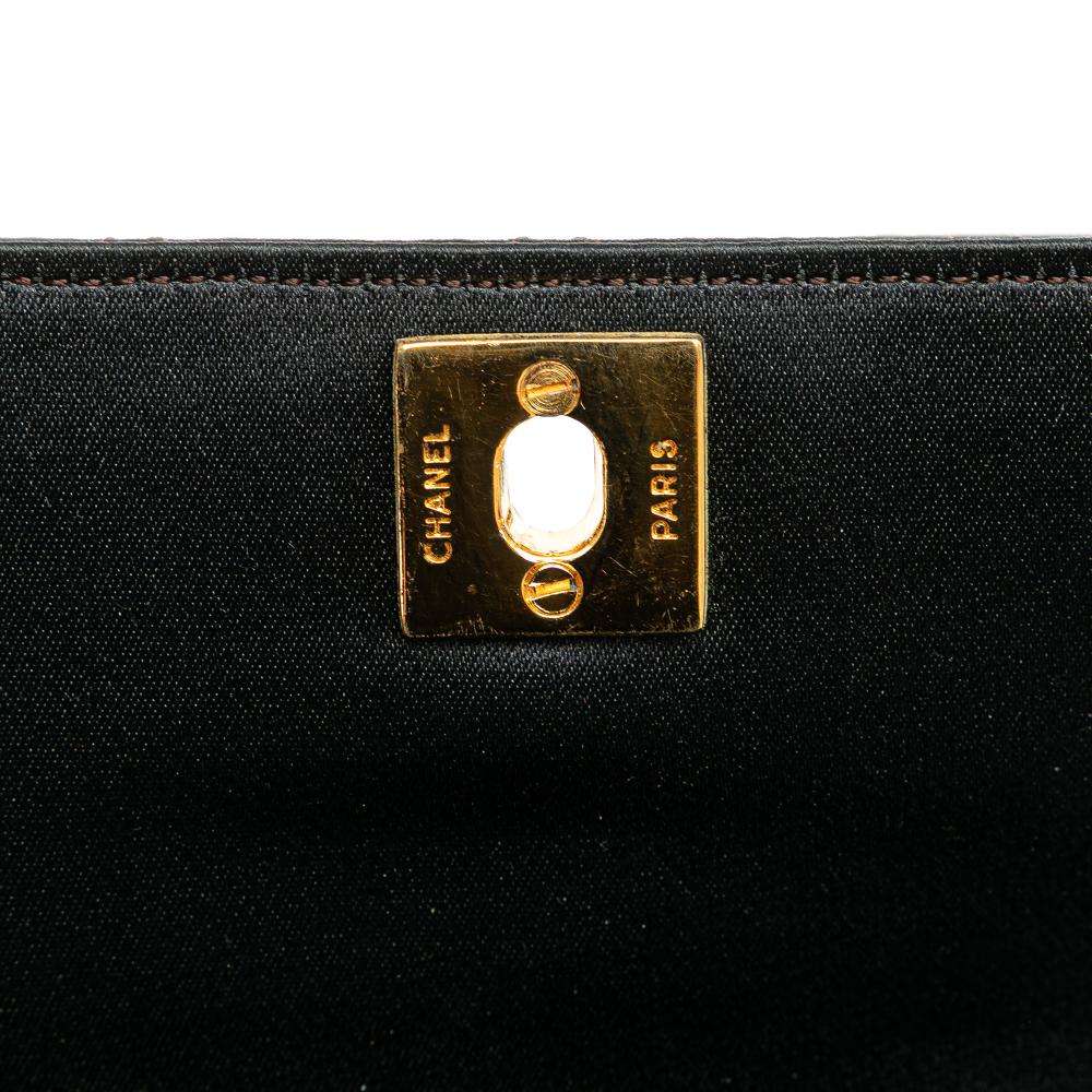 Black Fabric Chanel Flap Bag