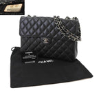 Black Fabric Chanel Shoulder Bag