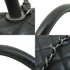 Black Fabric Chanel Shoulder Bag