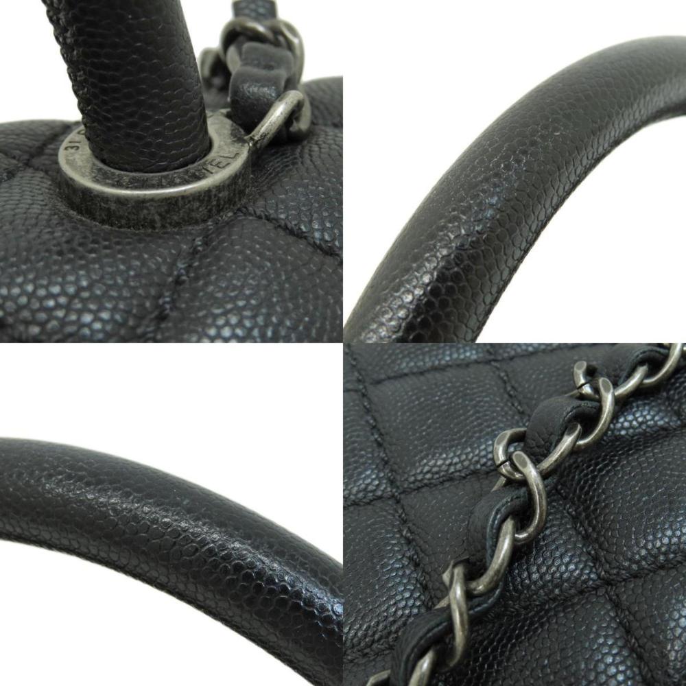 Black Fabric Chanel Shoulder Bag