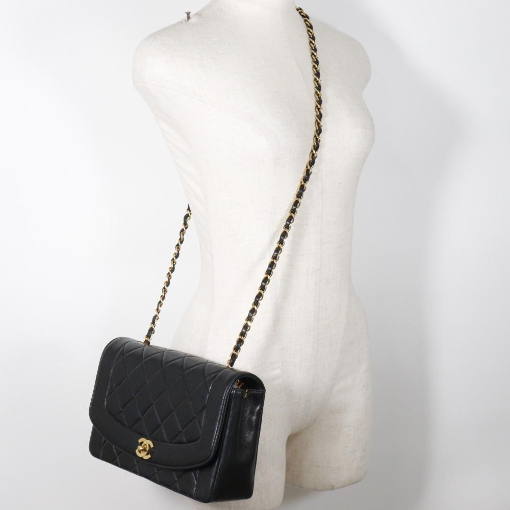 Black Fabric Chanel Shoulder Bag