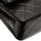 Black Leather Chanel Flap Bag