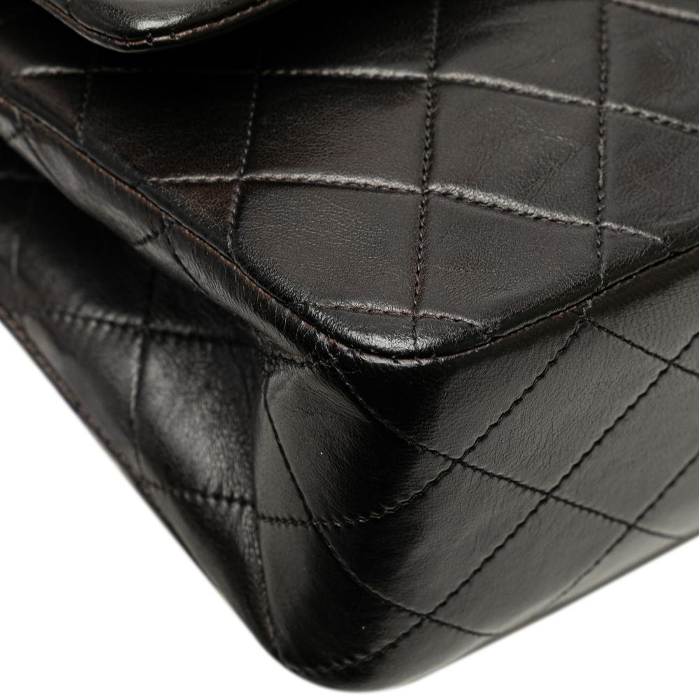 Black Leather Chanel Flap Bag