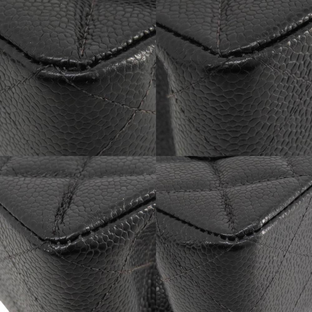 Black Leather Chanel Shoulder Bag