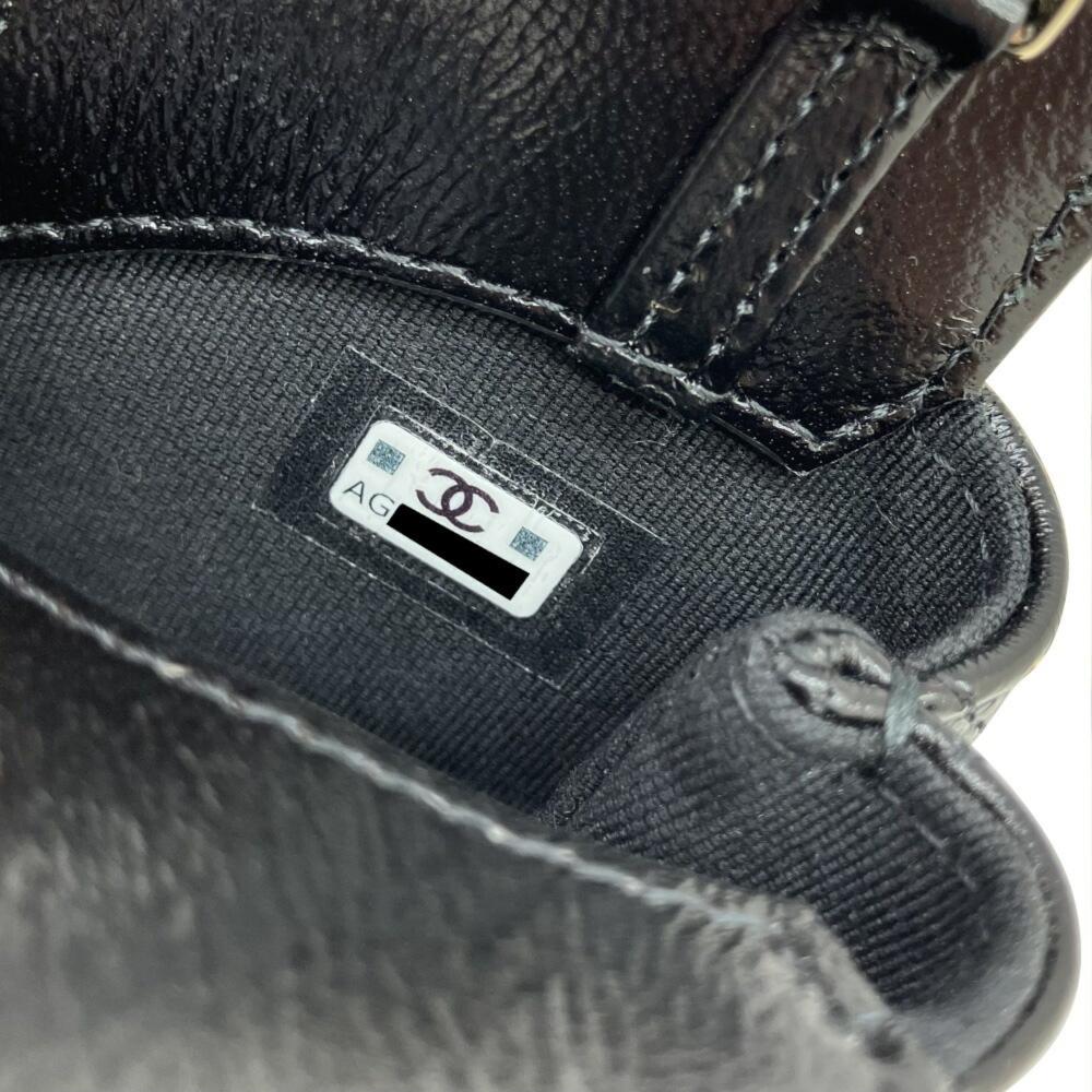 Black Leather Chanel Shoulder Bag