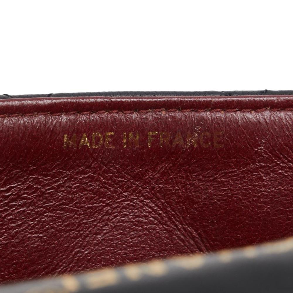 Black Leather Chanel Shoulder Bag