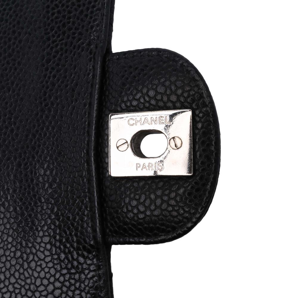 Black Leather Chanel Shoulder Bag