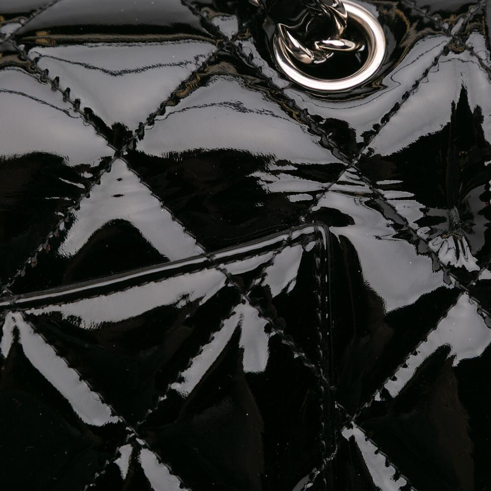 Black Leather Chanel Flap Bag