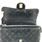 Black Leather Chanel Shoulder Bag