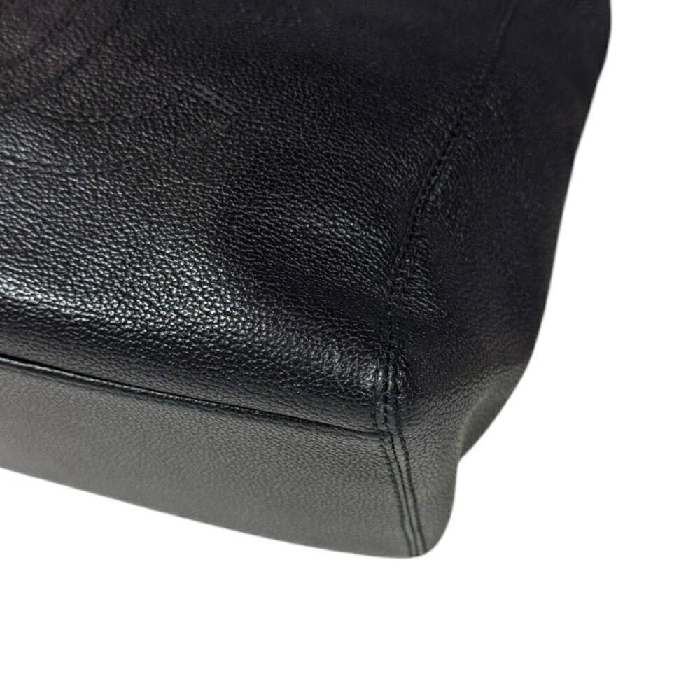 Black Leather Chanel Shoulder Bag