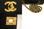 Black Leather Chanel Crossbody Bag