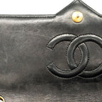 Black Leather Chanel Crossbody Bag