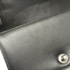Black Leather Chanel Shoulder Bag