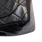 Black Leather Chanel Crossbody Bag