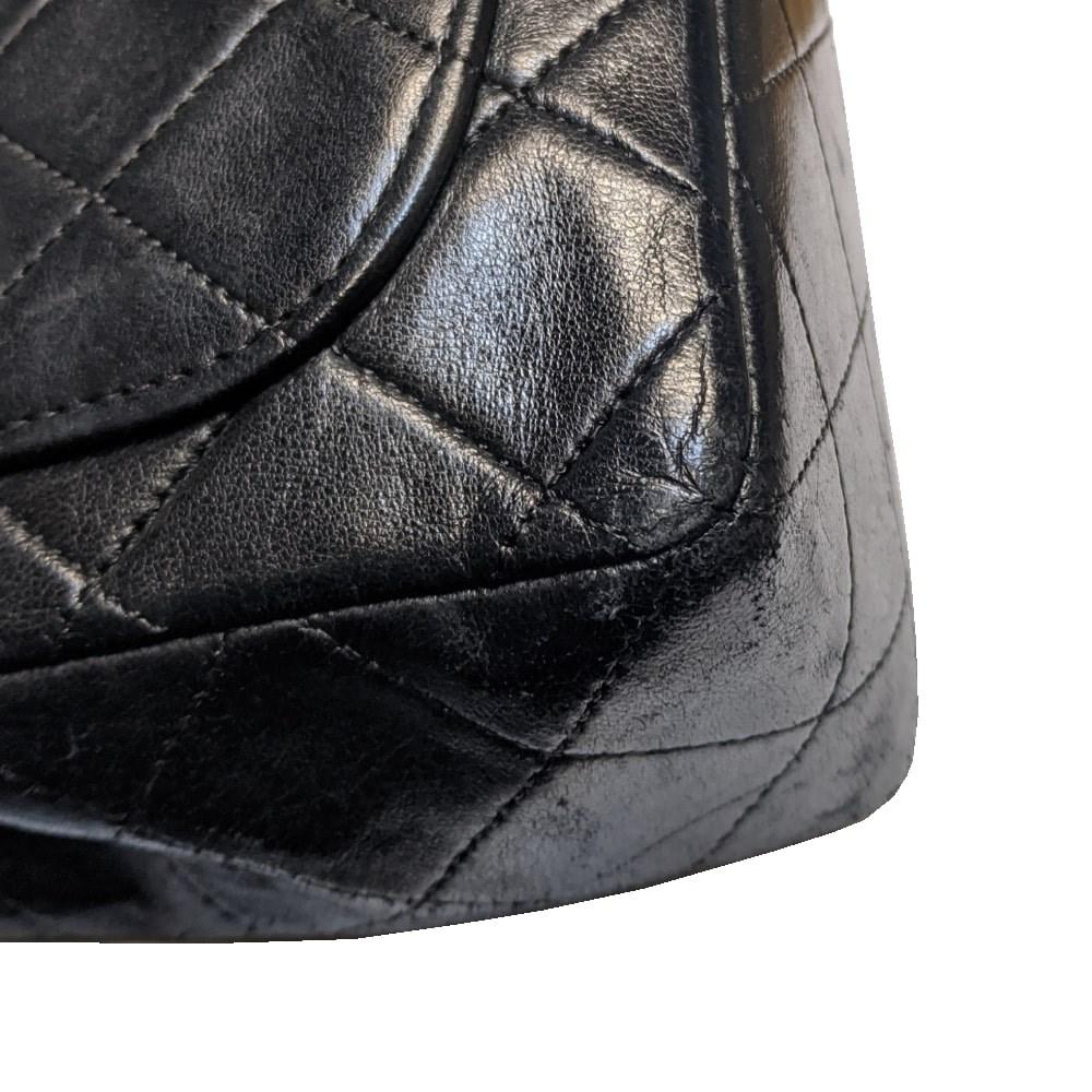 Black Leather Chanel Crossbody Bag