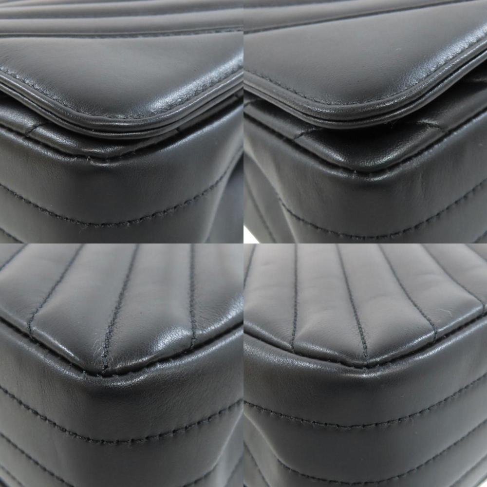 Black Leather Chanel Travel Bag
