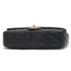 Black Leather Chanel Shoulder Bag