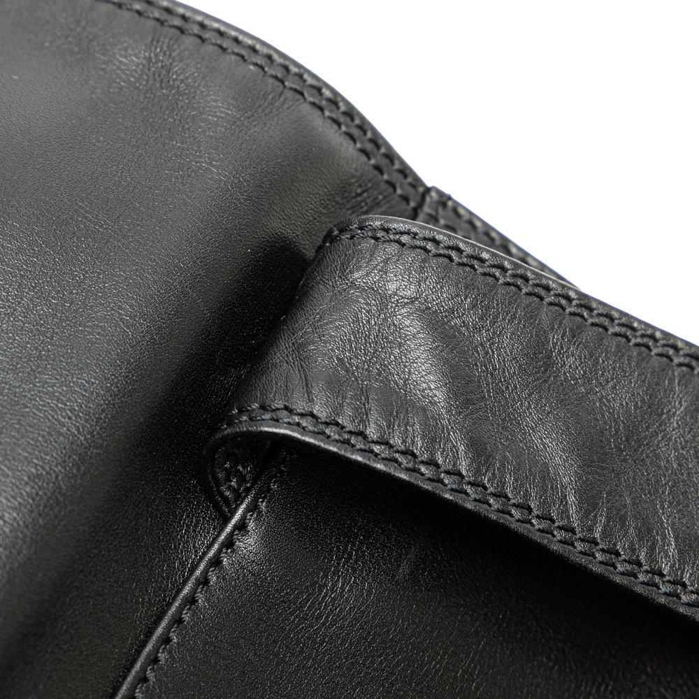 Black Leather Chanel Backpack