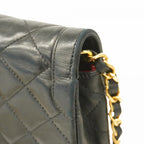 Black Leather Chanel Shoulder Bag