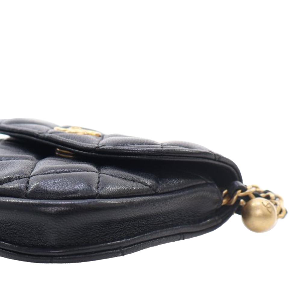 Black Leather Chanel Flap Bag