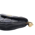 Black Leather Chanel Flap Bag