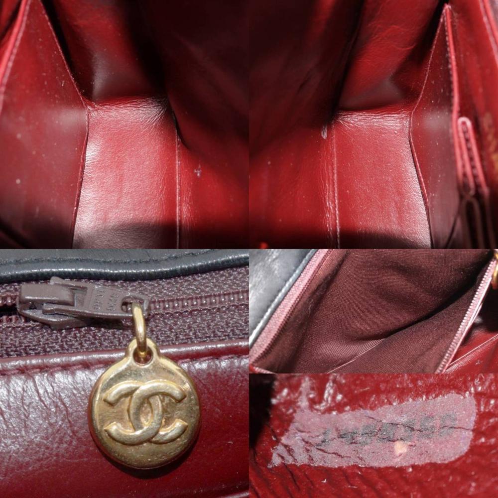 Black Leather Chanel Shoulder Bag