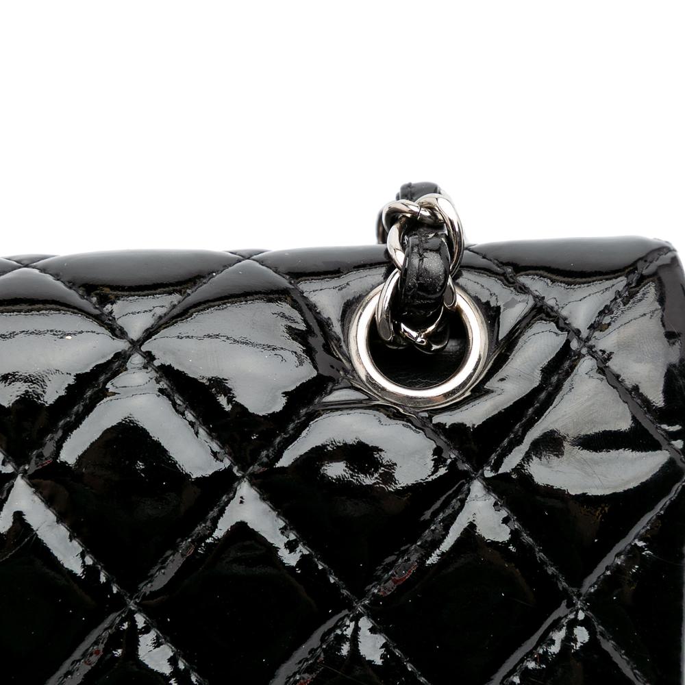 Black Leather Chanel Flap Bag
